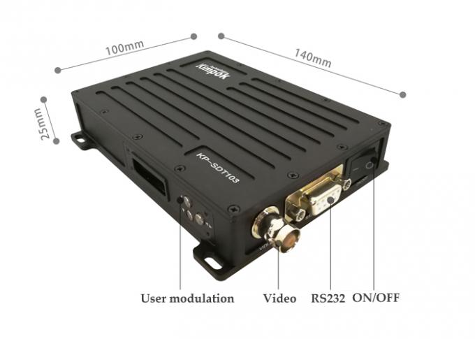 60km UAV-gab Videoverbindungs-Datenverbindung 3W Rf leichten drahtlosen Übermittler COFDM aus