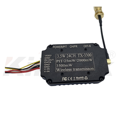 3.3 GHz 3,5 W FPV Analog Video Sender und Empfänger 24CH Langstrecken-Funk-Video TX VRX