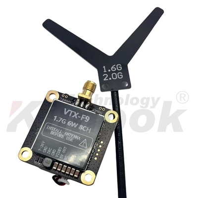 1.7G VTX 1.9G VTX 6W Drahtloser Video-Sender 20km Langstrecken-Bildübertragung